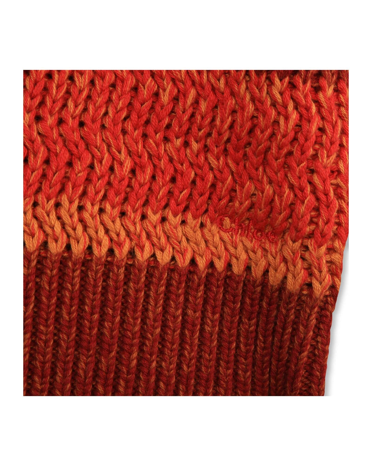 Pull en tricot dégradé - Bordeaux Orange