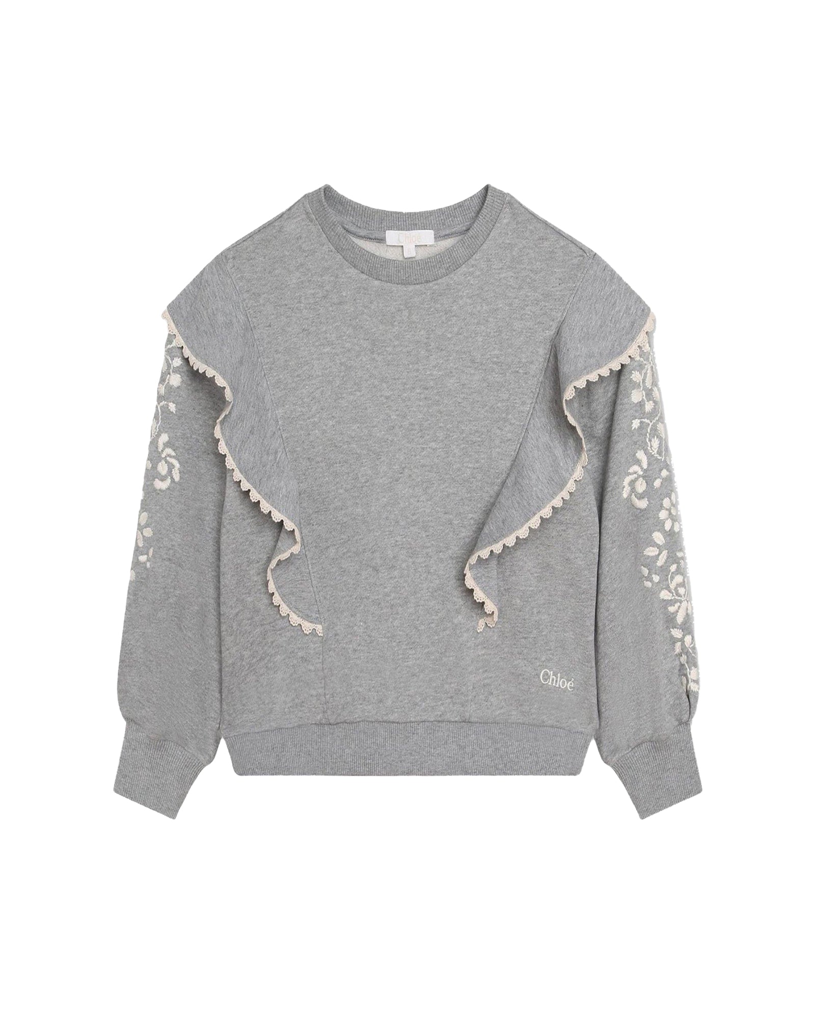 Sweatshirt en coton - Gris Chiné