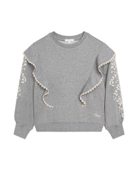 Sweatshirt en coton - Gris chiné
