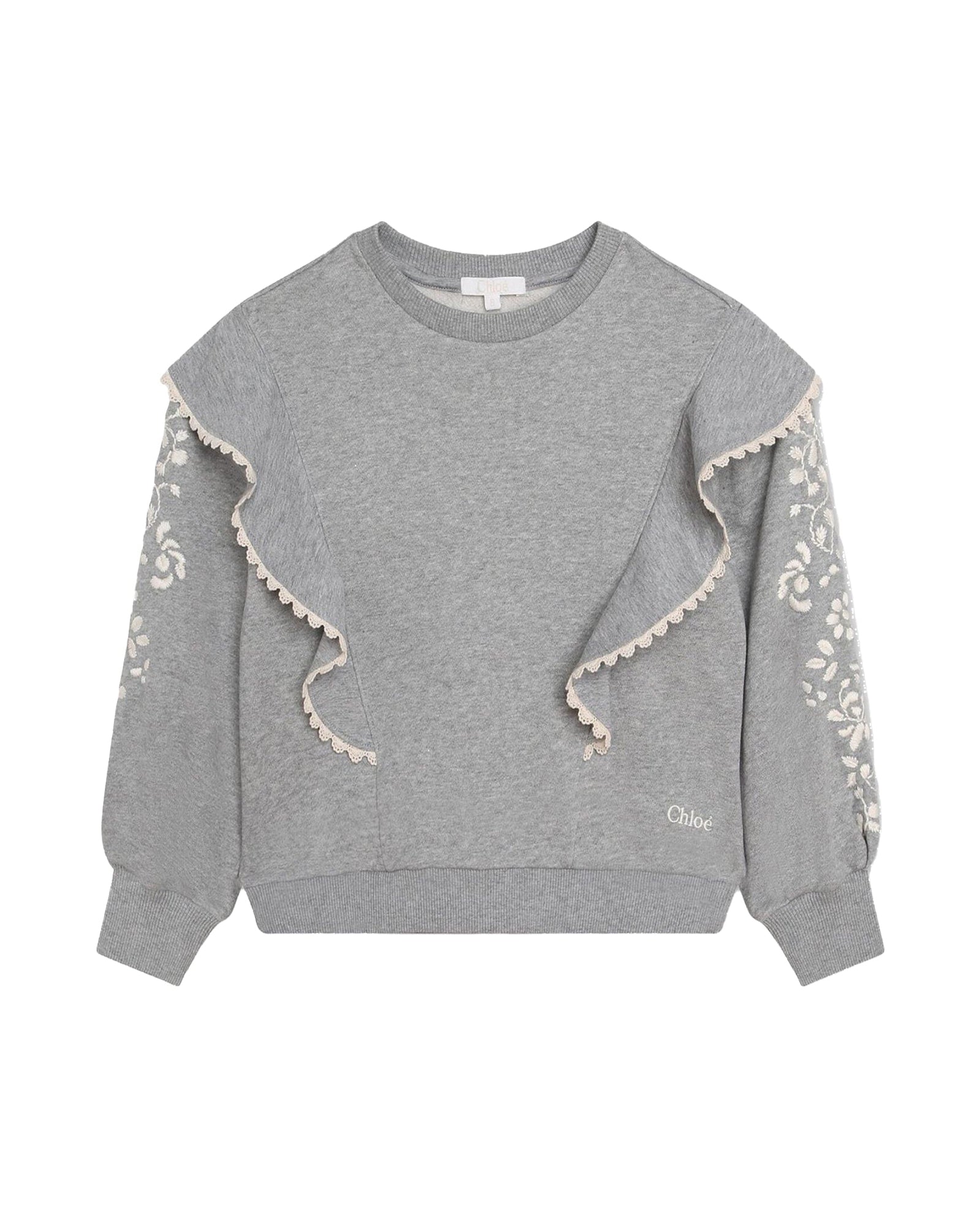 Sweatshirt en coton - Gris chiné