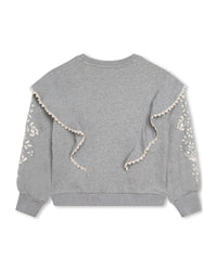 Sweatshirt en coton - Gris chiné
