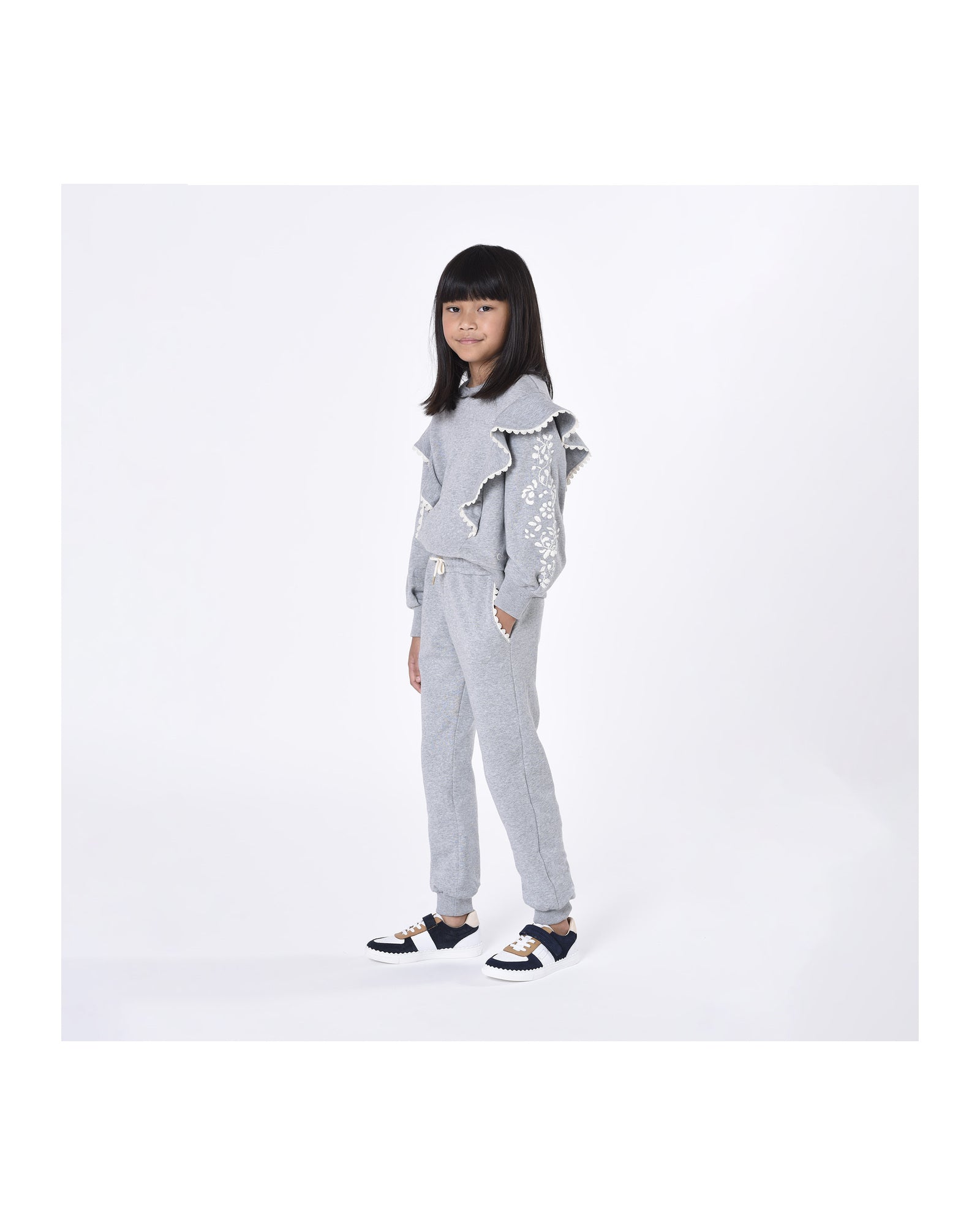 Sweatshirt en coton - Gris chiné