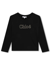 T-shirt à manches longues en coton - Black