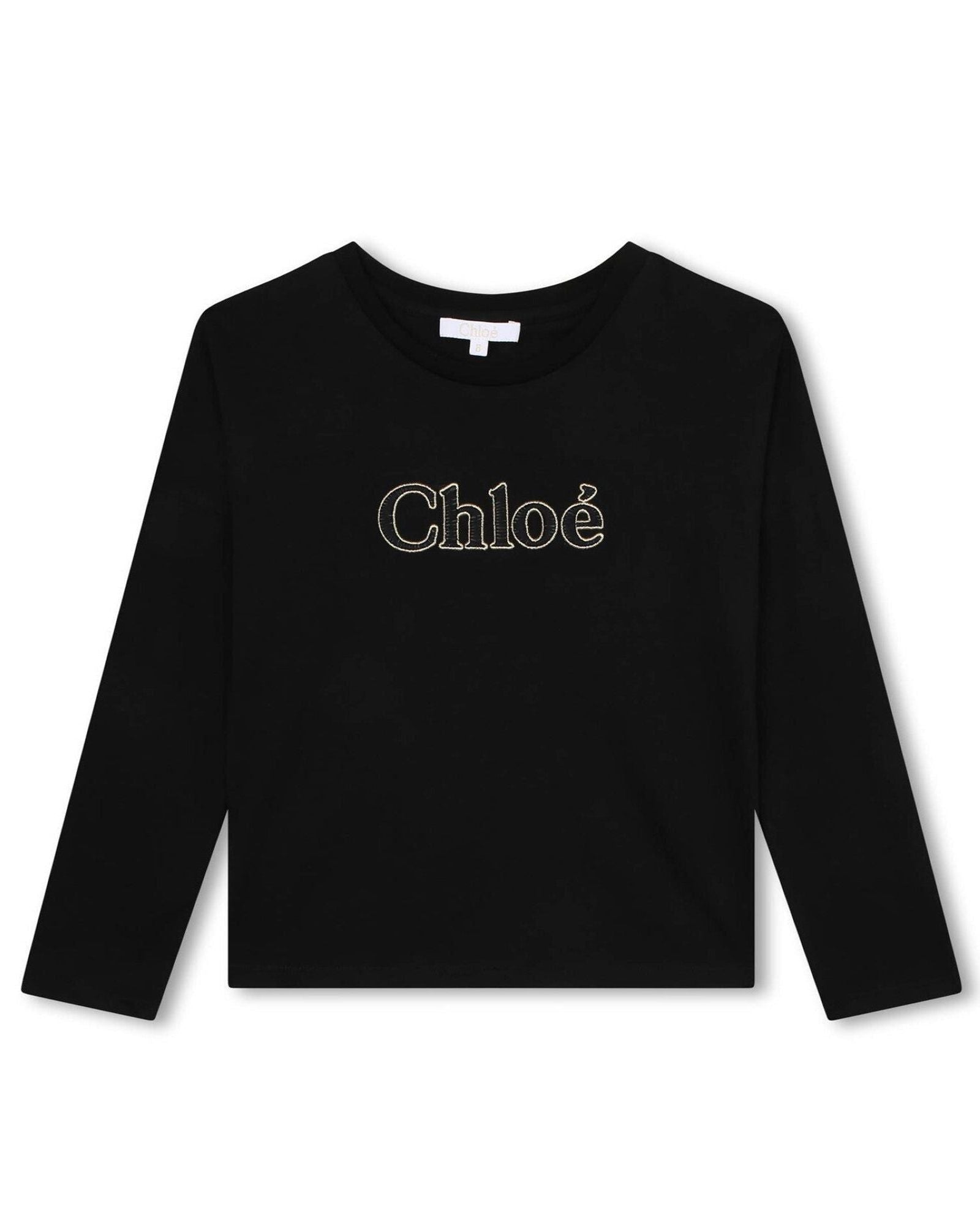 T-shirt à manches longues en coton - Black