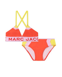 Maillot de bain 2 pièces color-block - Bright Orange