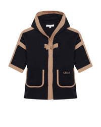 Veste à capuche en tricot - Bleu Amiral
