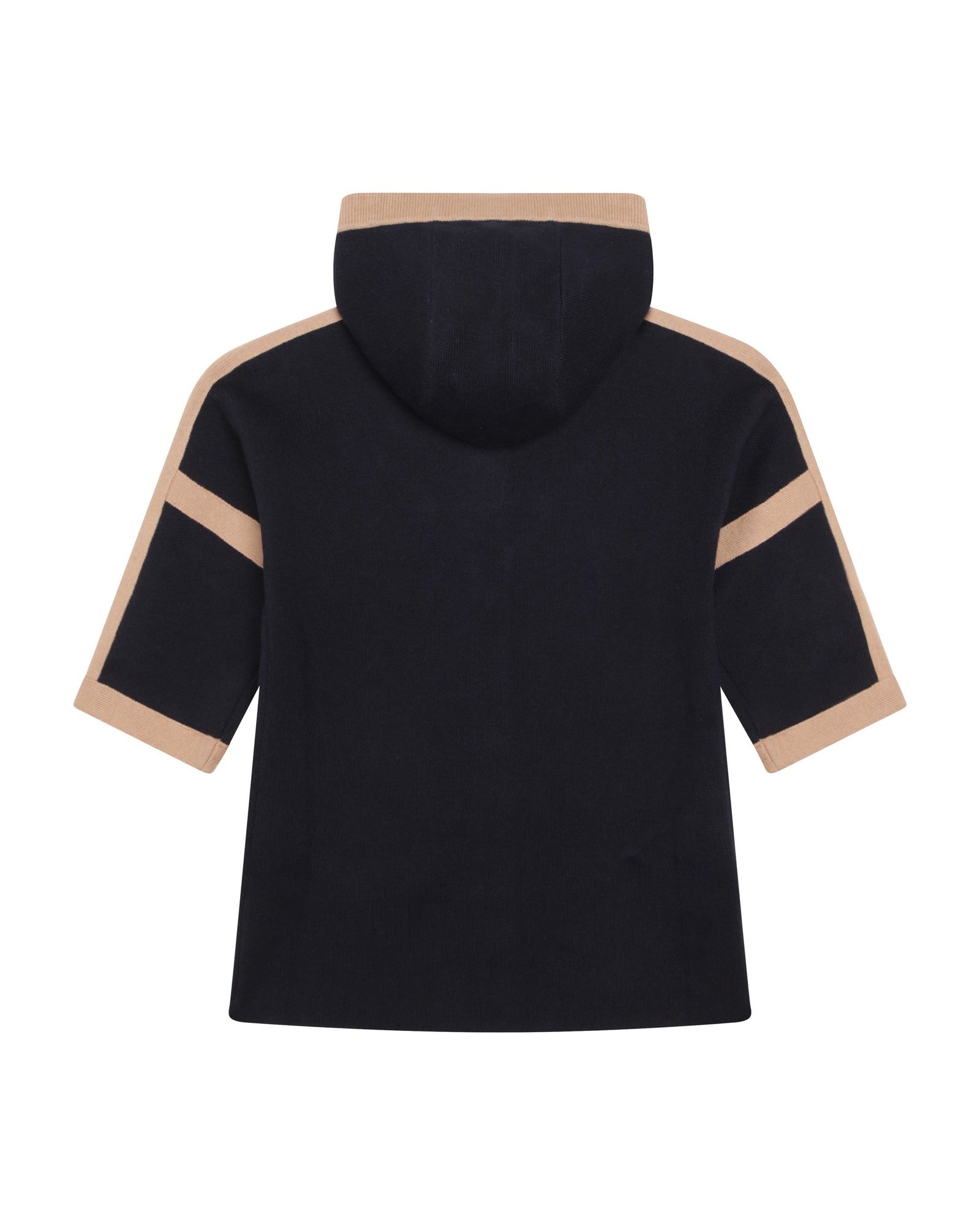 Veste à capuche en tricot - Bleu Amiral