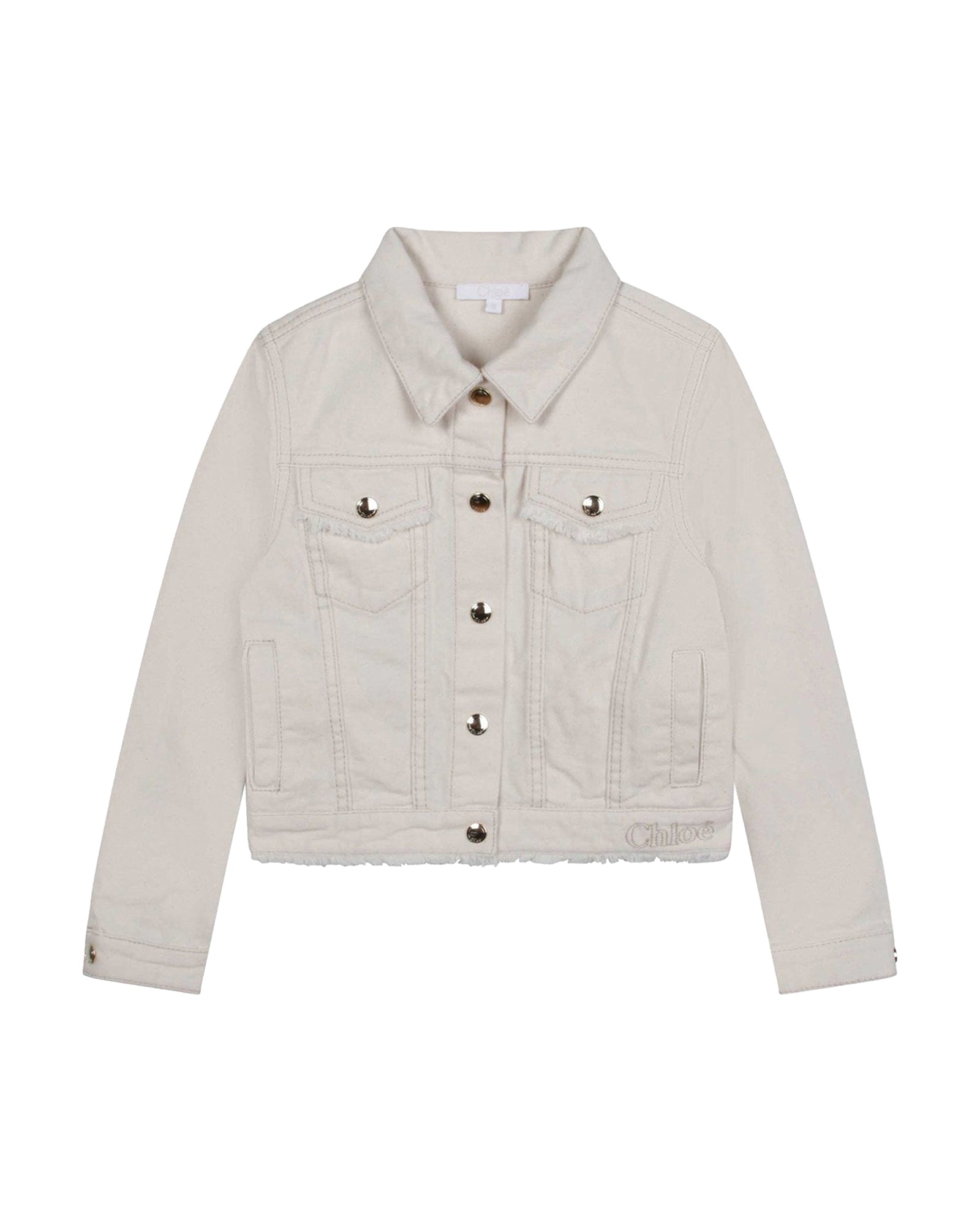 Denim snap jacket - Denim Ivoire