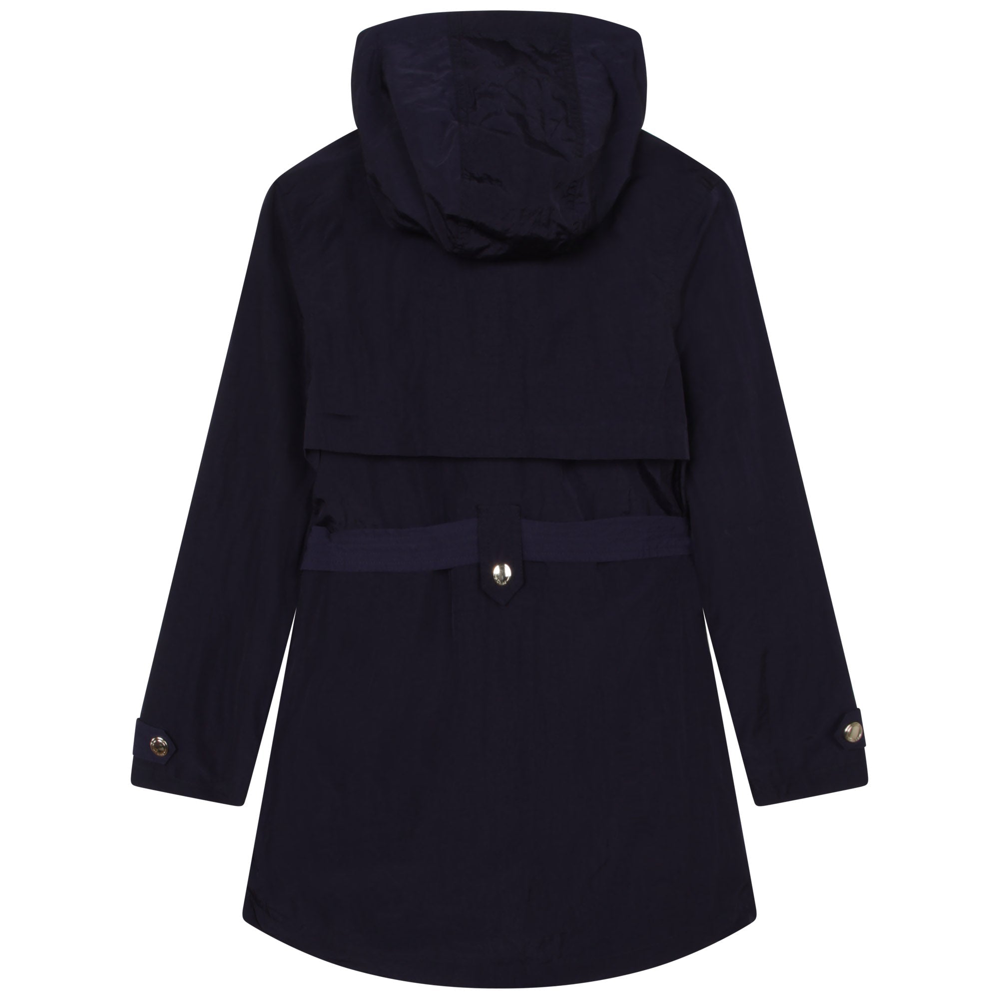 Coupe-vent déperlant à capuche en fibres recyclées - Bleu amiral