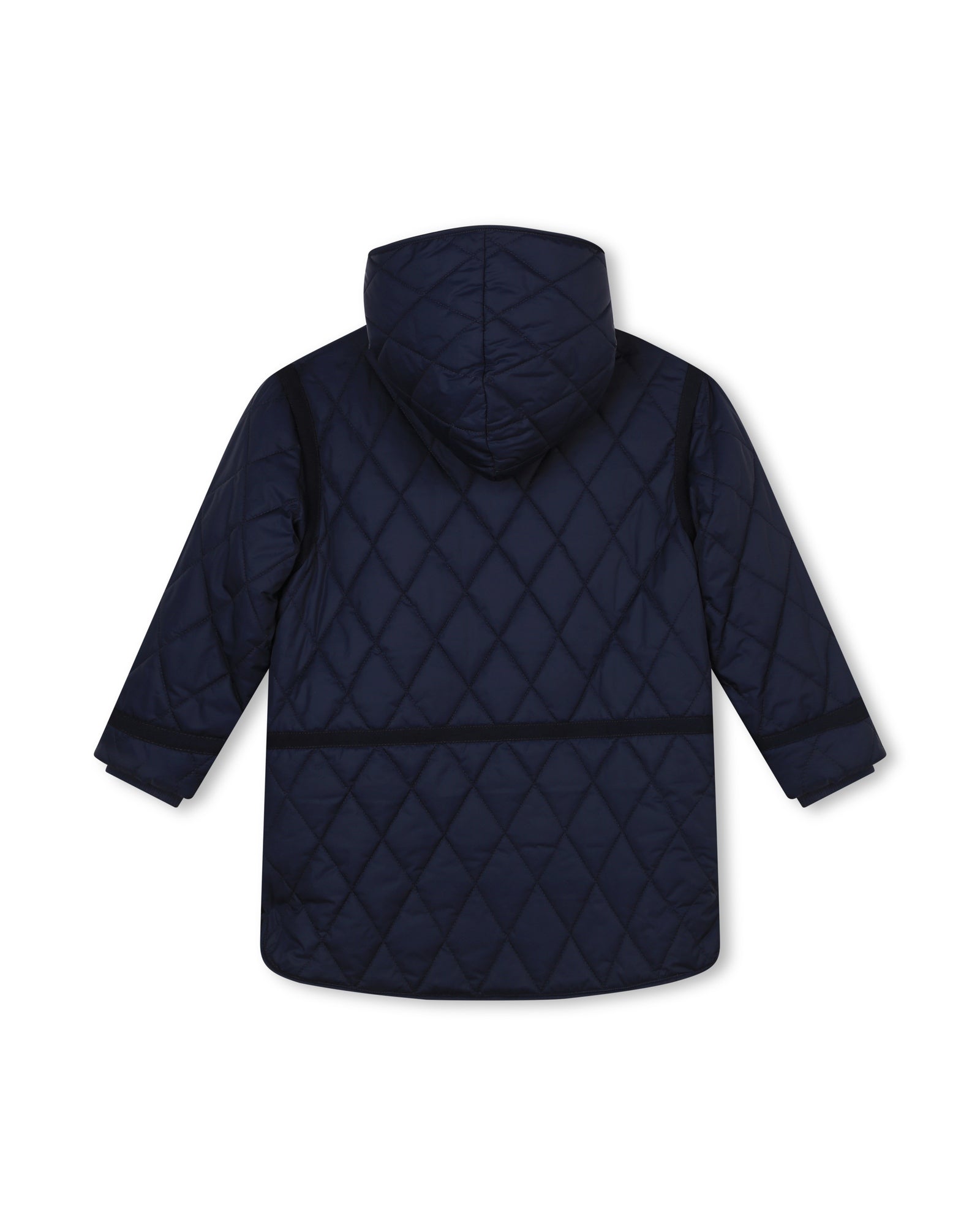 Long quilted padded jacket - Bleu Amiral