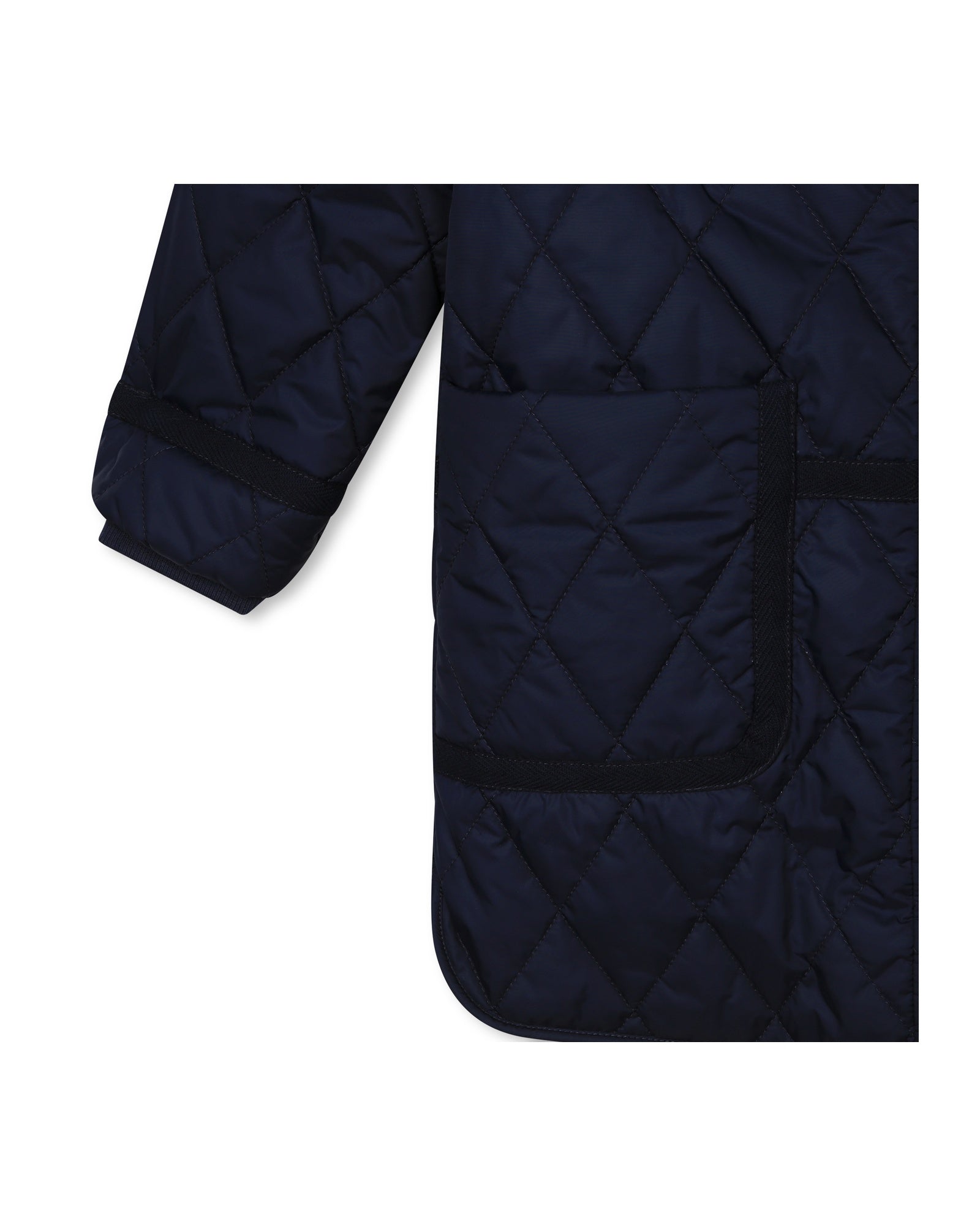Long quilted padded jacket - Bleu Amiral