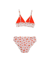 2-piece swimming costume with reversible panties - Flowers