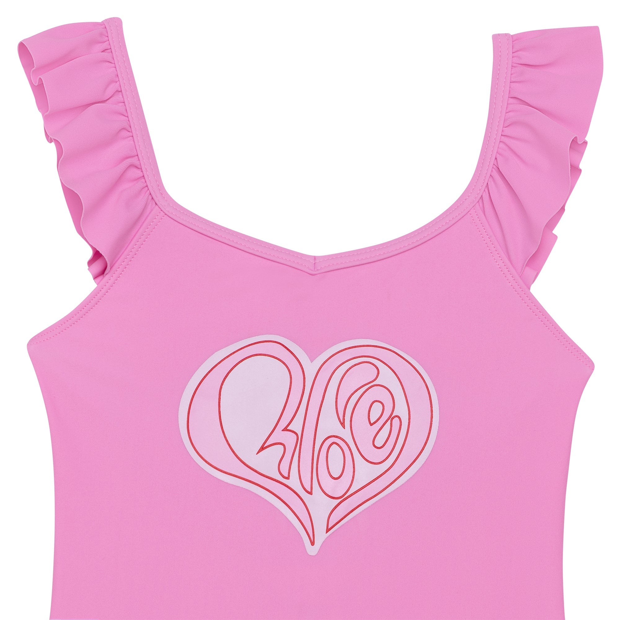 Maillot de bain 1 pièce avec petits volants - Cyclamen
