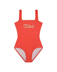 Maillot de bain 1 pièce dos-nu en fibres - Light peach