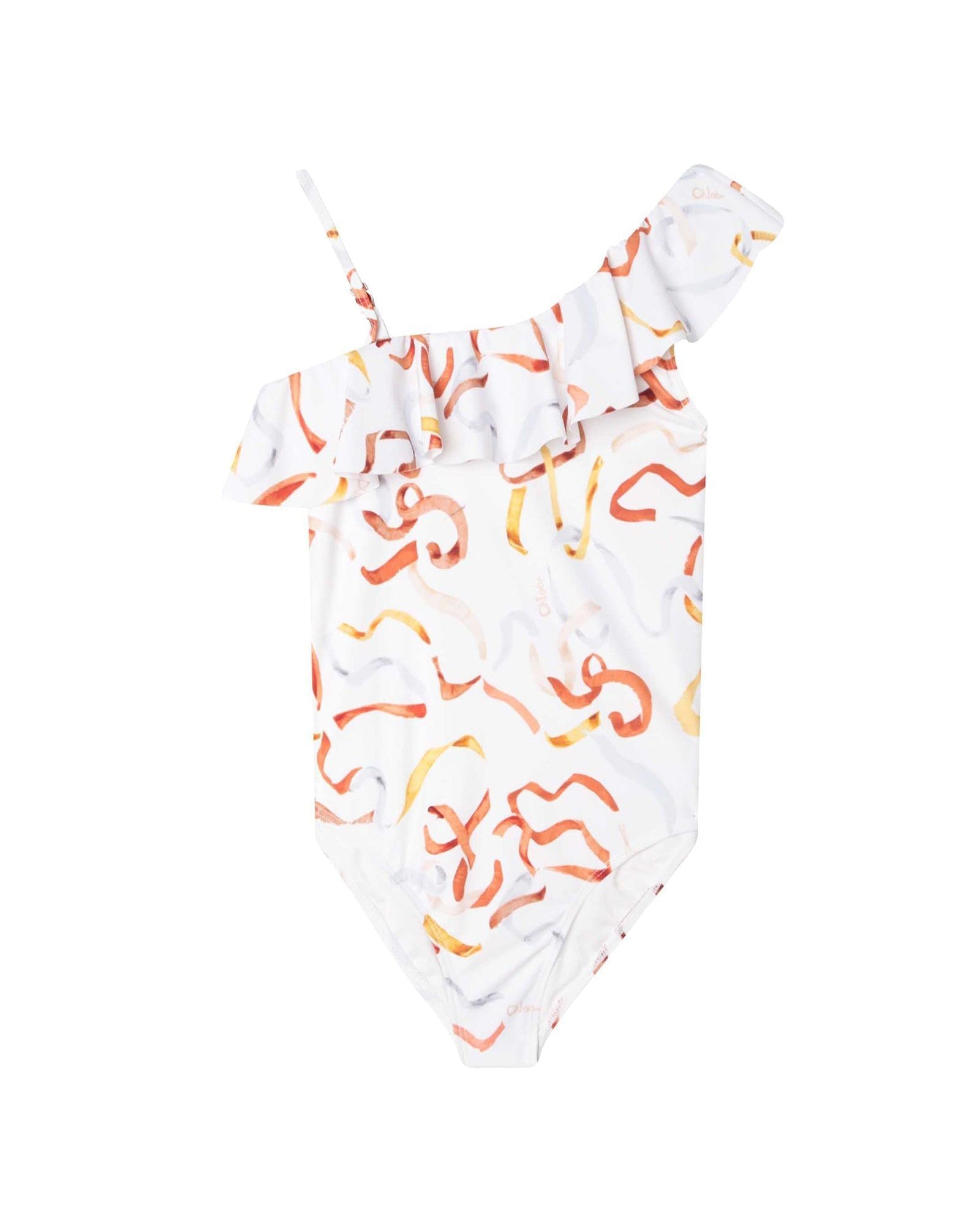 Asymmetric 1-piece swimming costume - Multico