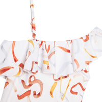 Asymmetric 1-piece swimming costume - Multico