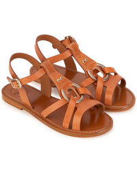 Sandales en cuir - Roux