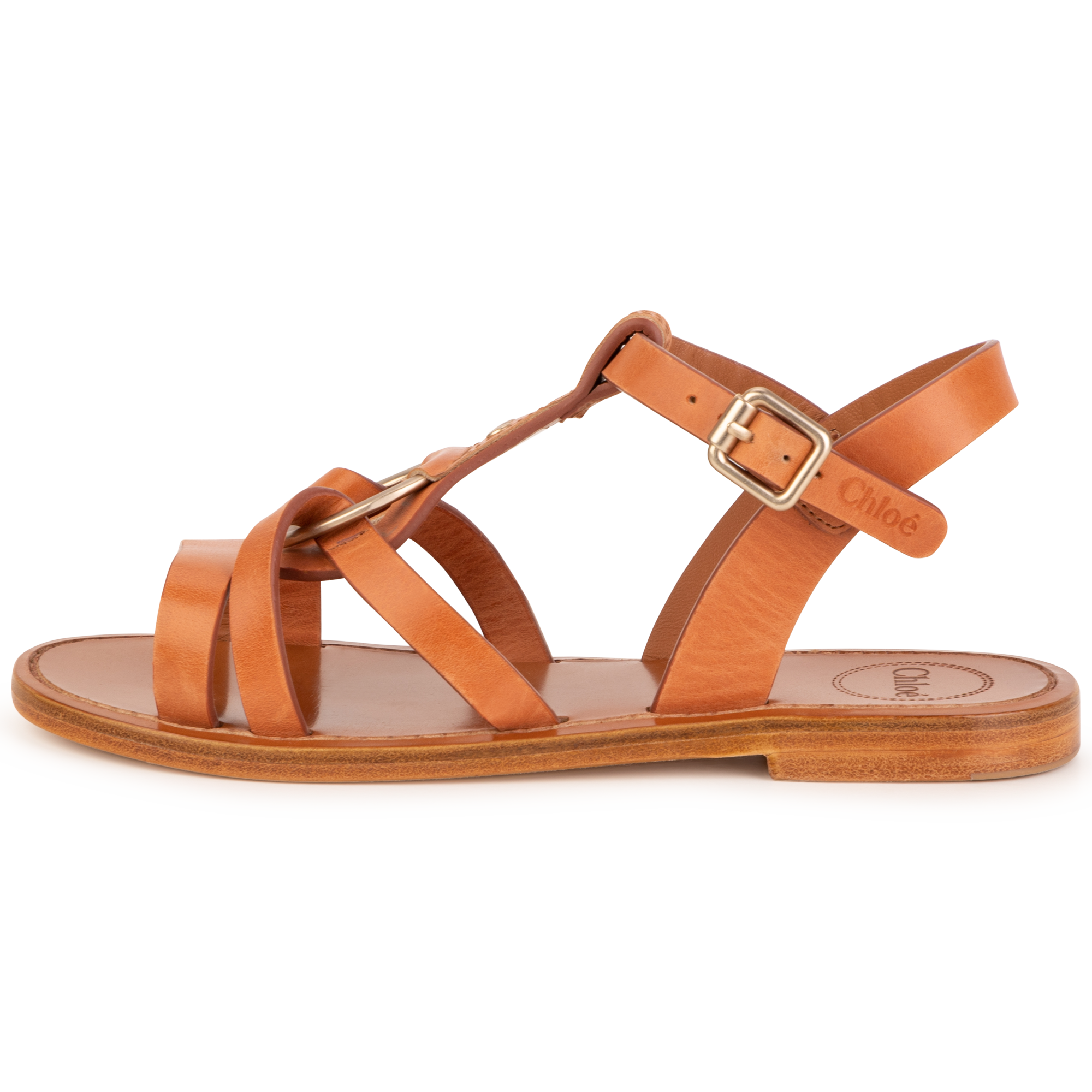 Sandales en cuir - Roux