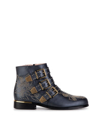 Leather ankle boots - Black