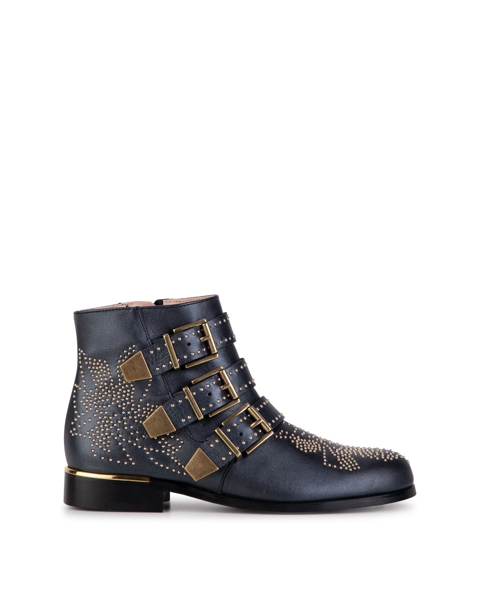 Leather ankle boots - Black