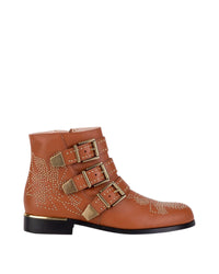 Bottines en cuir - Roux