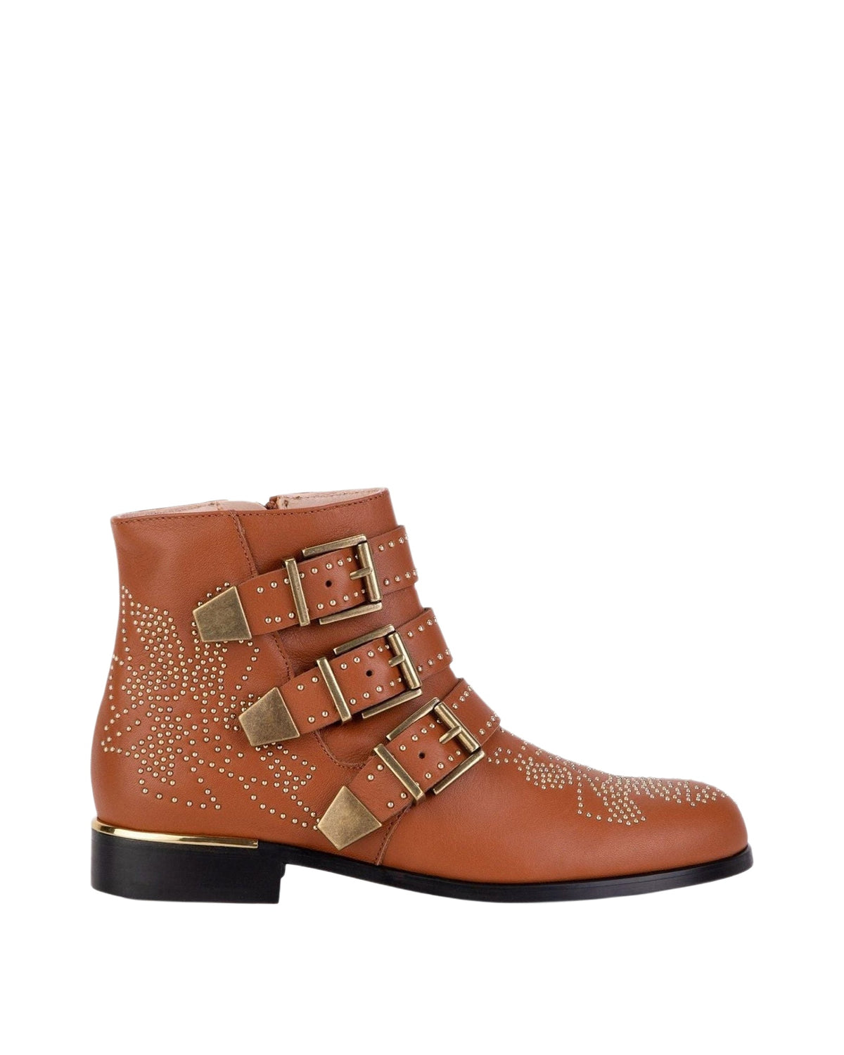 Bottines en cuir - Roux
