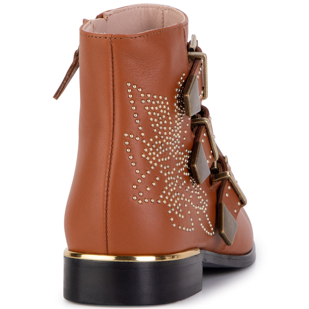 Bottines en cuir - Roux