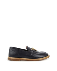 Mocassins en cuir - Bleu Amiral