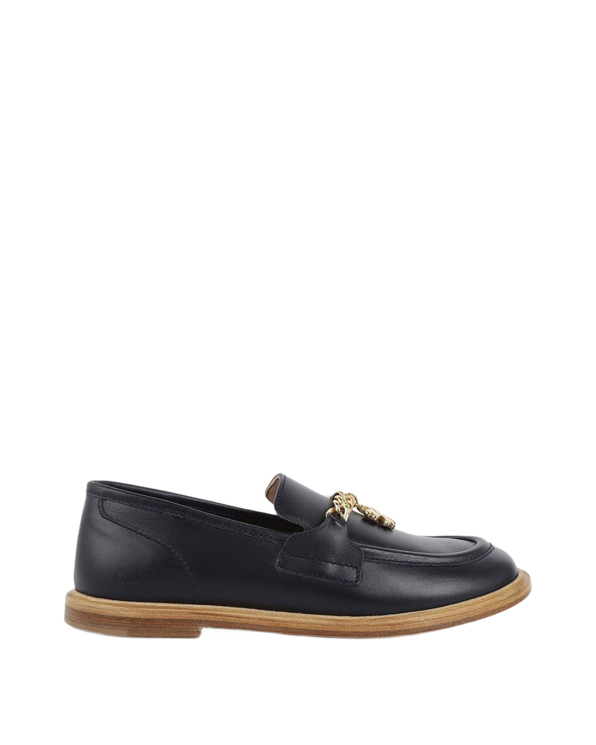 Mocassins en cuir - Bleu Amiral
