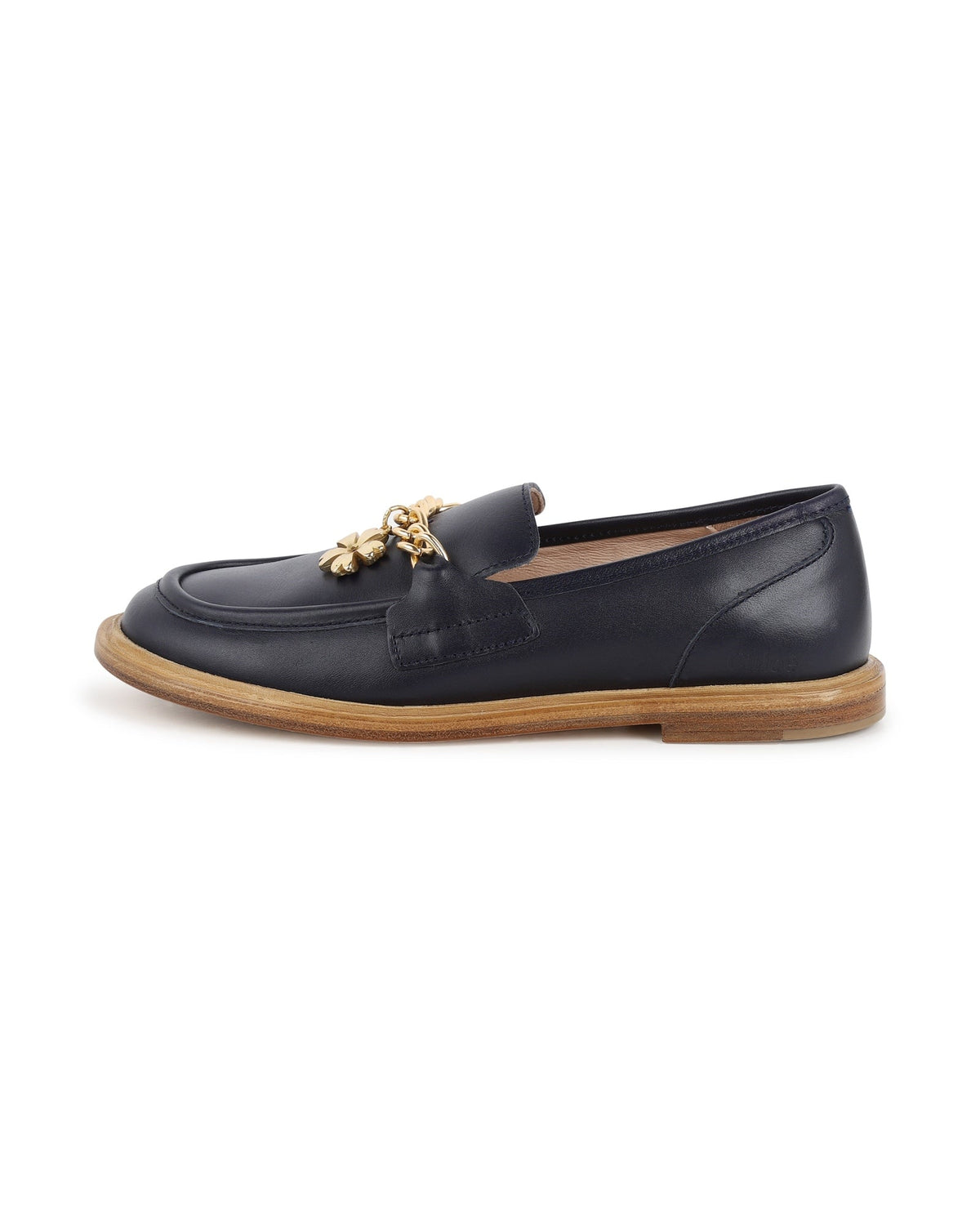 Mocassins en cuir - Bleu Amiral