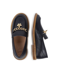 Mocassins en cuir - Bleu Amiral