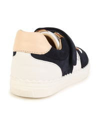 Baskets en cuir - Bleu Amiral