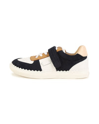 Baskets en cuir - Bleu Amiral