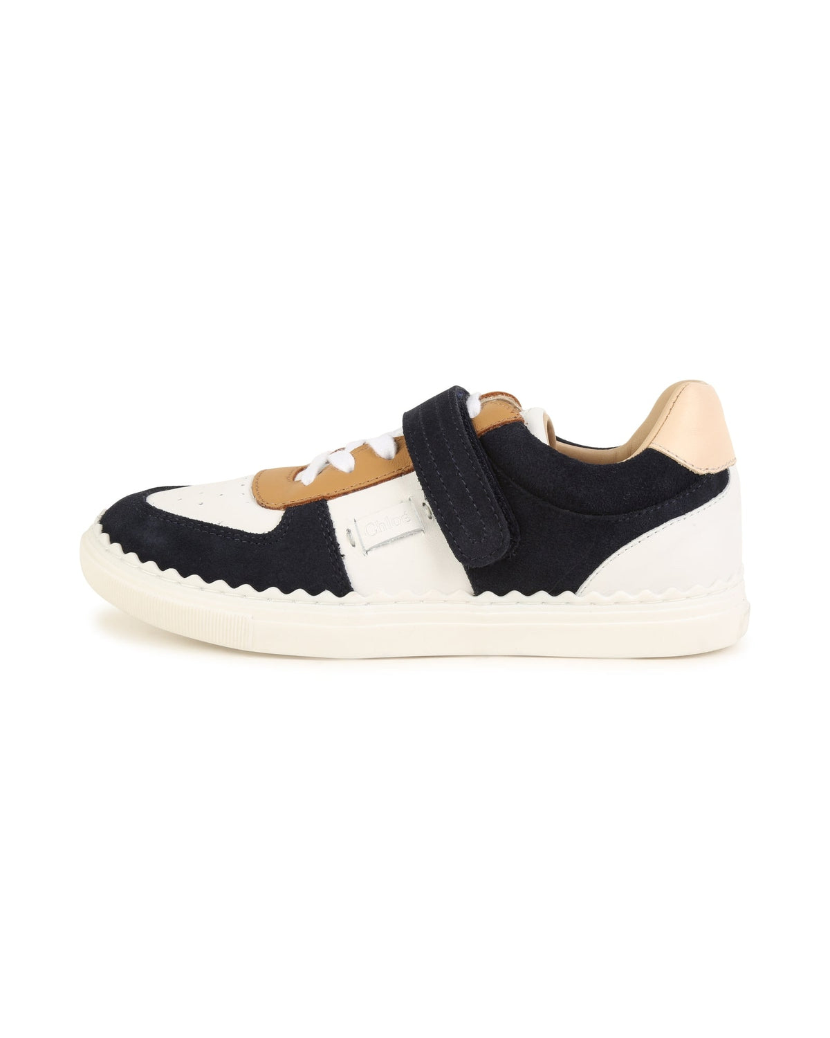 Baskets en cuir - Bleu Amiral