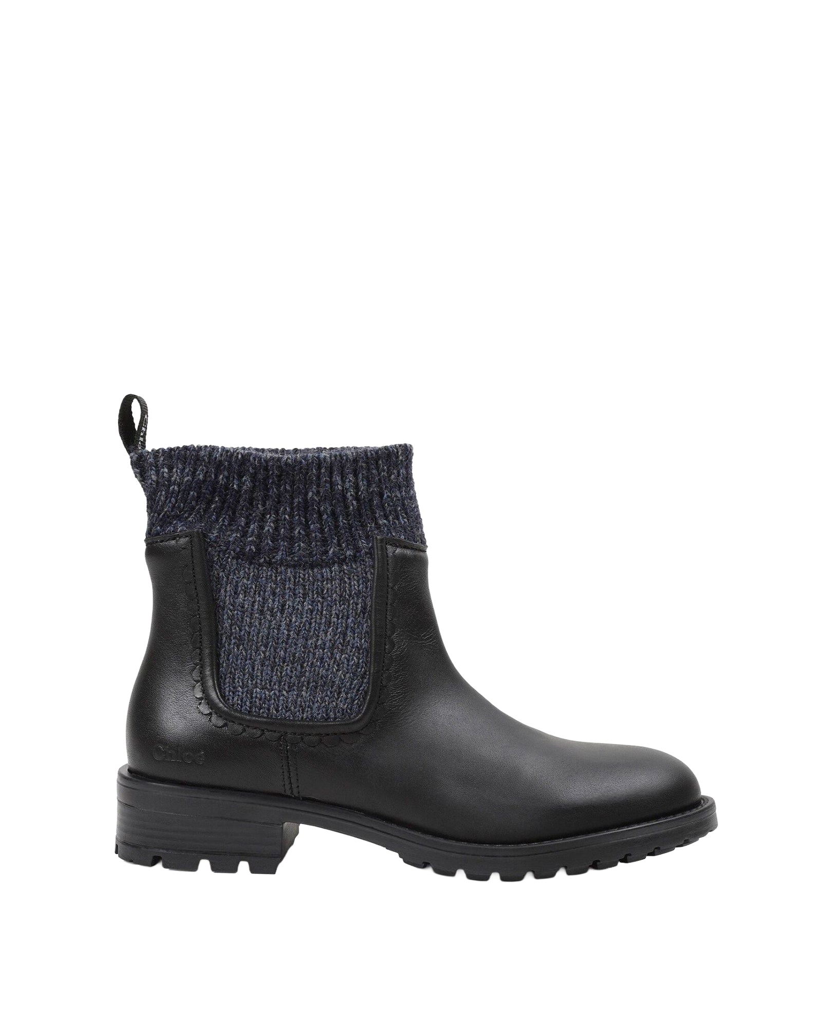 Leather ankle boots - Black