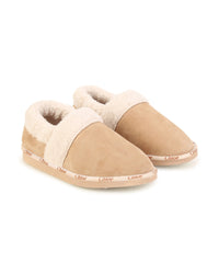 Chaussons en cuir - Beige Clair