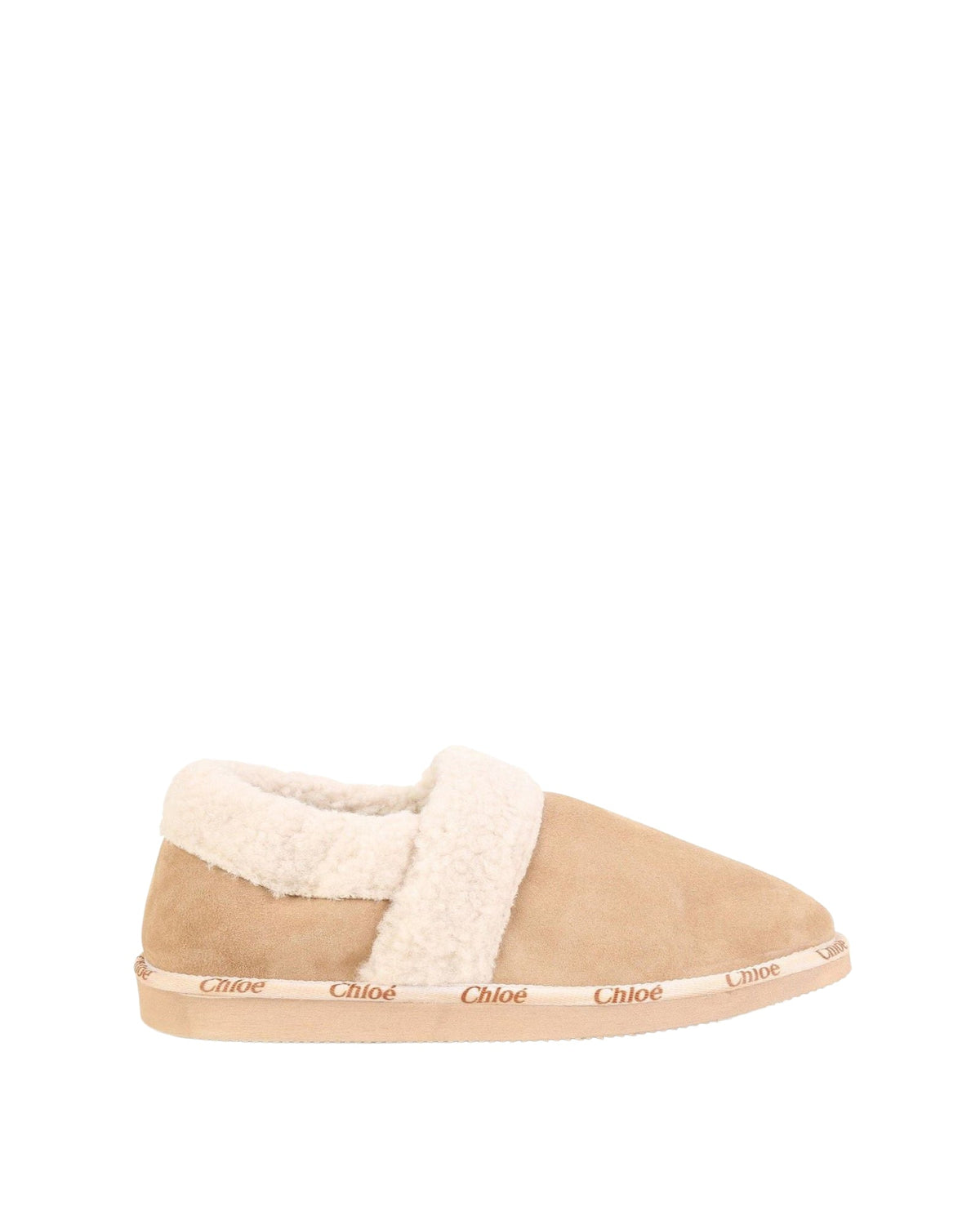 Chaussons en cuir - Beige Clair