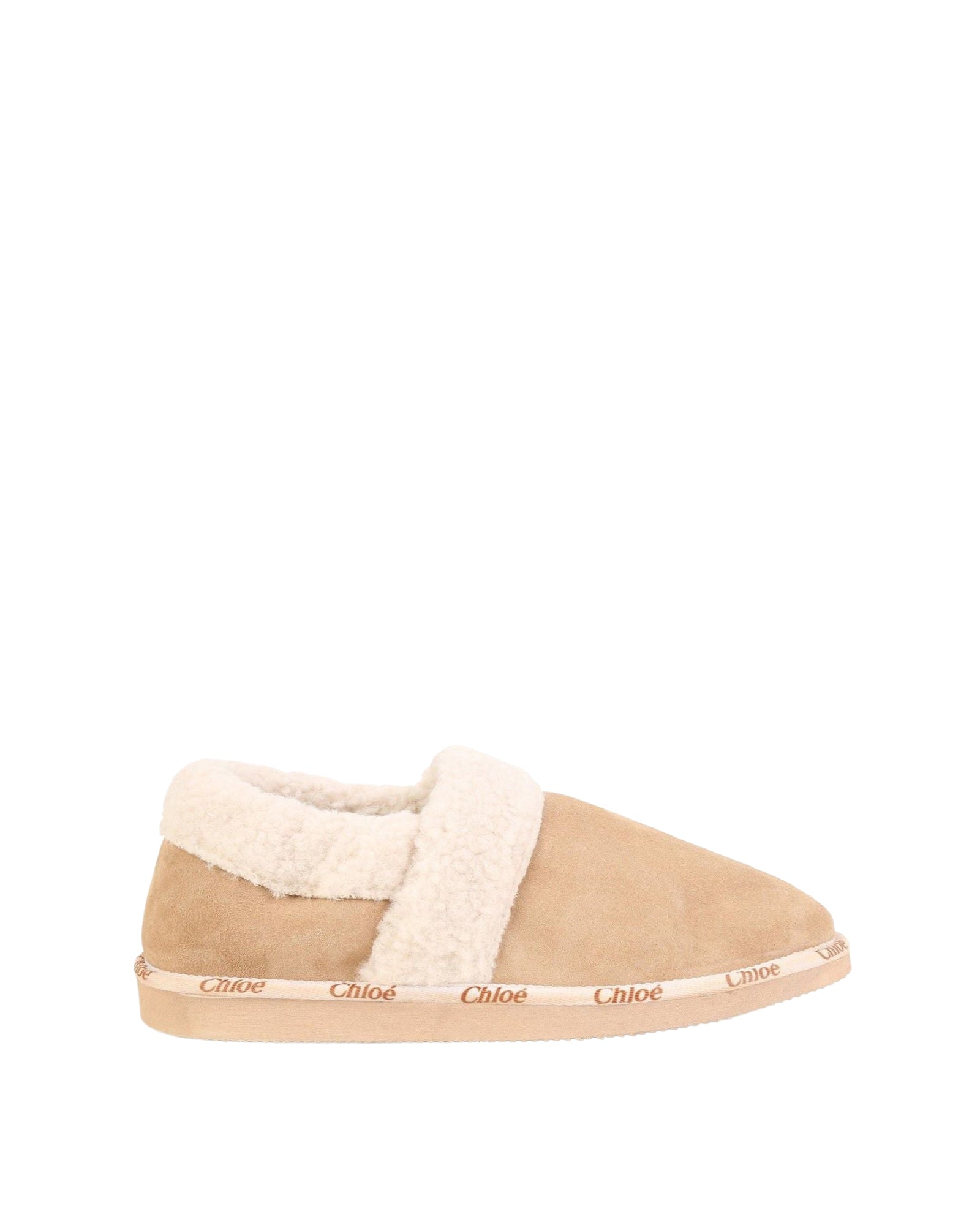 Leather slippers - Beige Clair