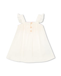 Robe à bretelles volantées - Offwhite