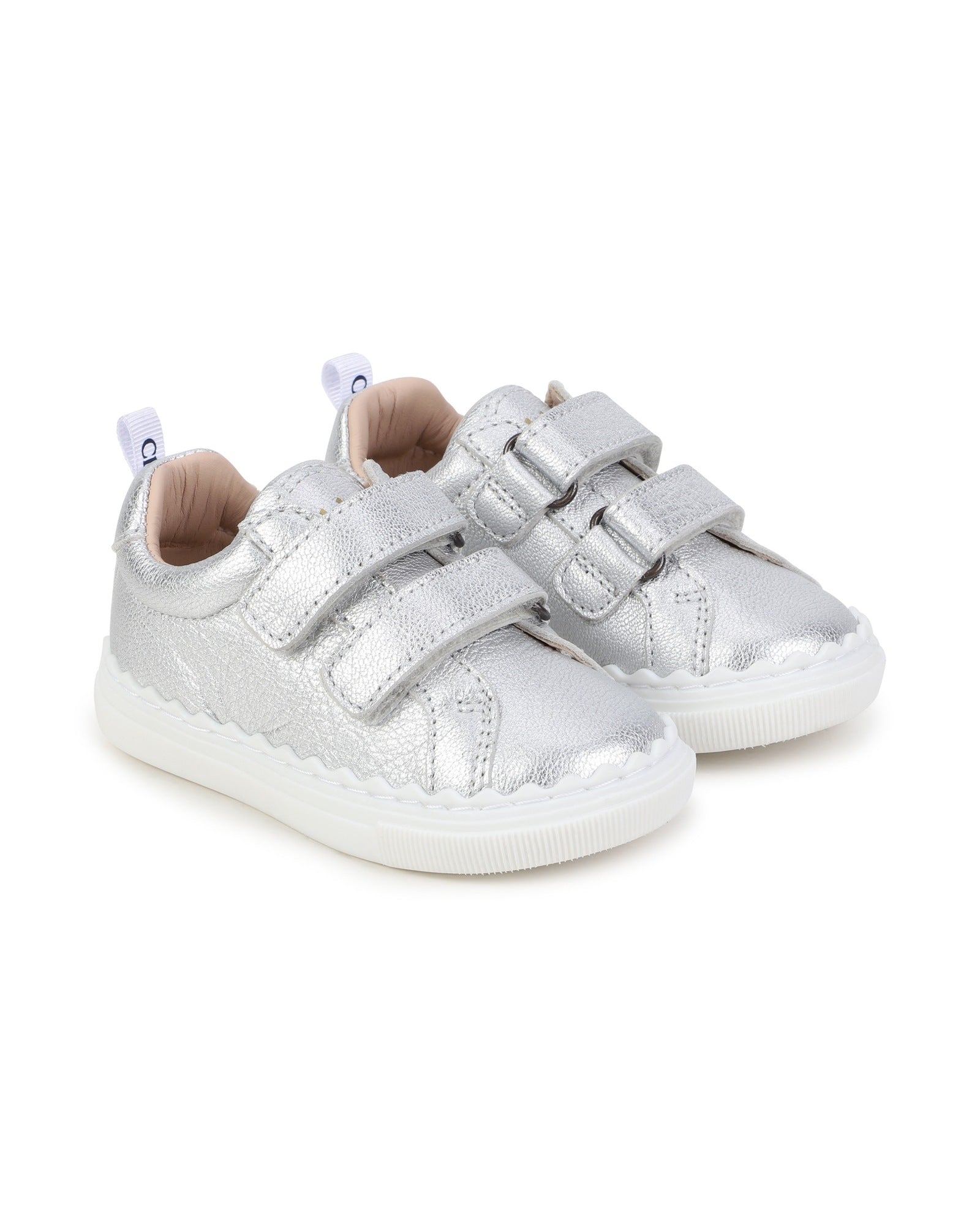 Baskets Lauren en cuir - Gris Argent