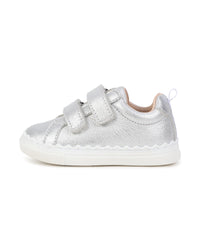 Baskets Lauren en cuir - Gris Argent