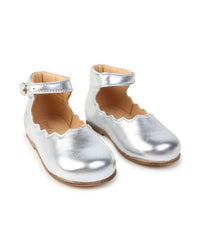 Ballerines en cuir - Gris Argent