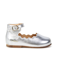 Ballerines en cuir - Gris Argent