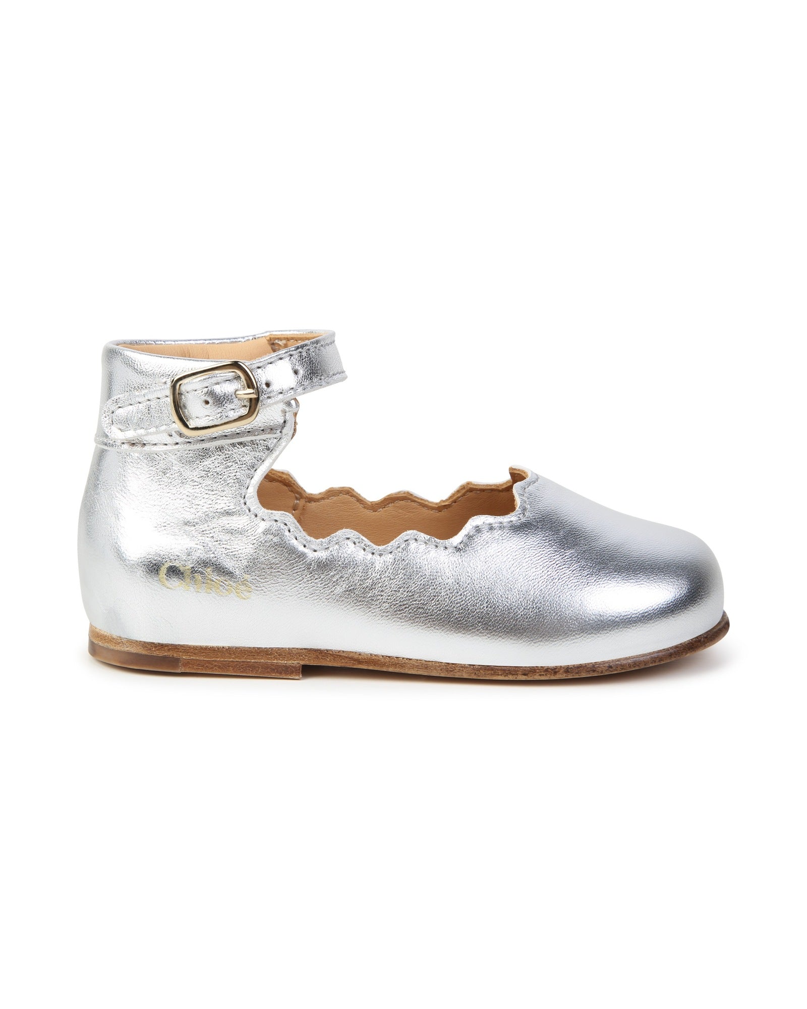 Ballerines en cuir - Gris Argent