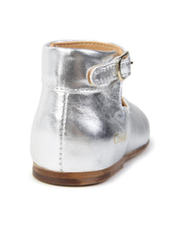 Ballerines en cuir - Gris Argent