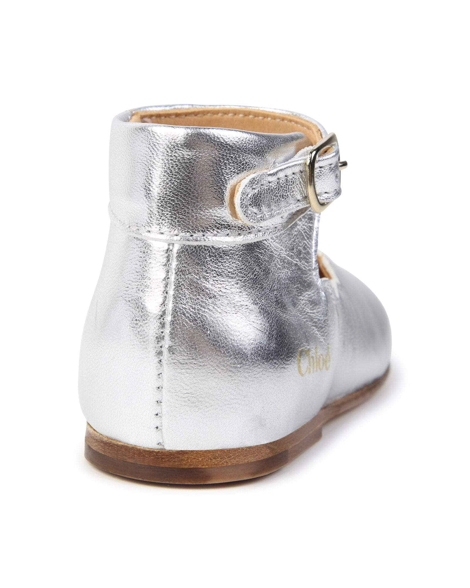 Ballerines en cuir - Gris Argent