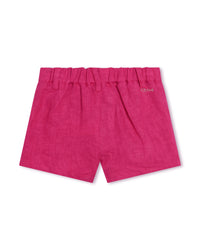 Ensemble t-shirt et short en lin - Blanc Rose
