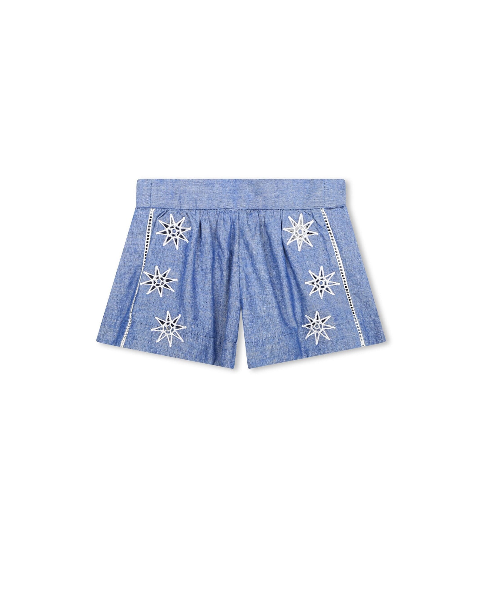 Elasticated waist shorts - Chambray