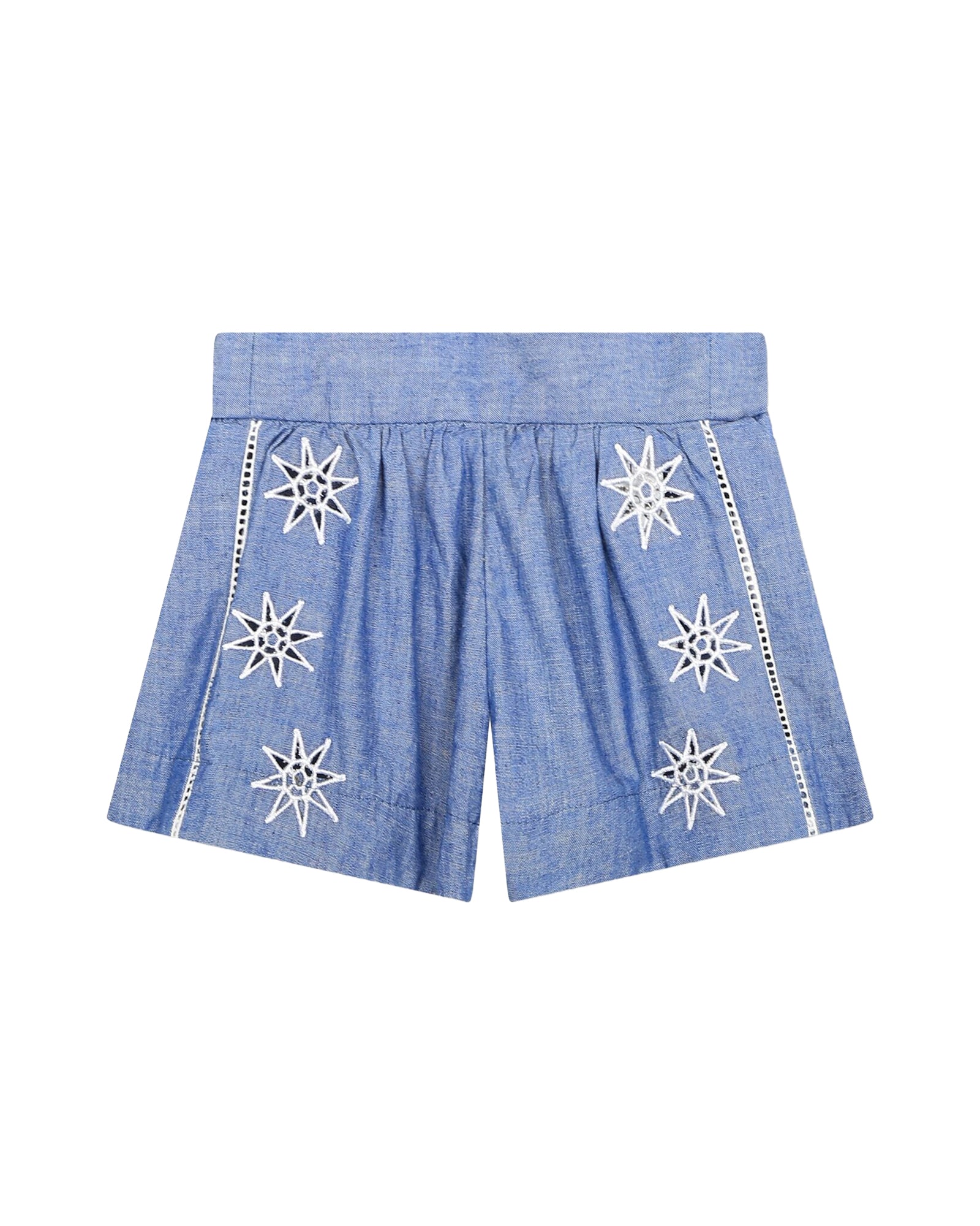 Elasticated waist shorts - Chambray