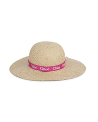 Raffia cape - Pink White